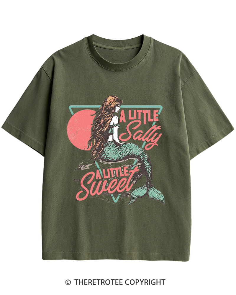 TheRetroTee A Little Salty a Little Sweet Heavy Cotton T-Shirt