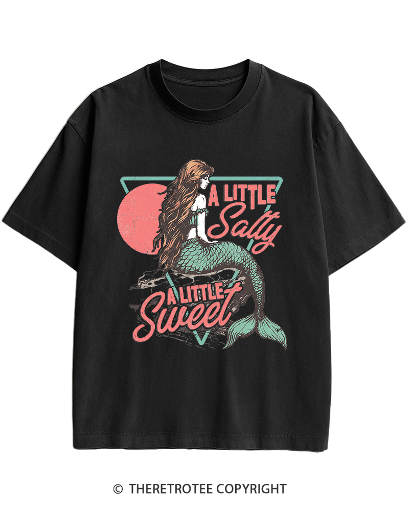 TheRetroTee A Little Salty a Little Sweet Heavy Cotton T-Shirt