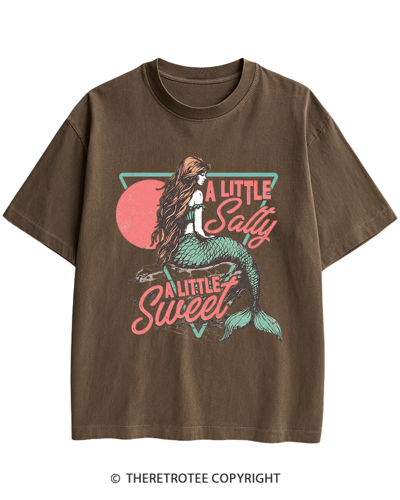 TheRetroTee A Little Salty a Little Sweet Heavy Cotton T-Shirt
