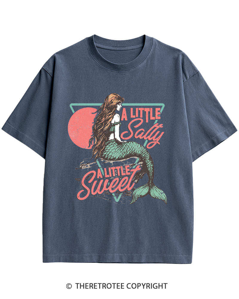 TheRetroTee A Little Salty a Little Sweet Heavy Cotton T-Shirt