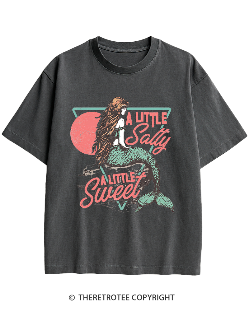 TheRetroTee A Little Salty a Little Sweet Heavy Cotton T-Shirt