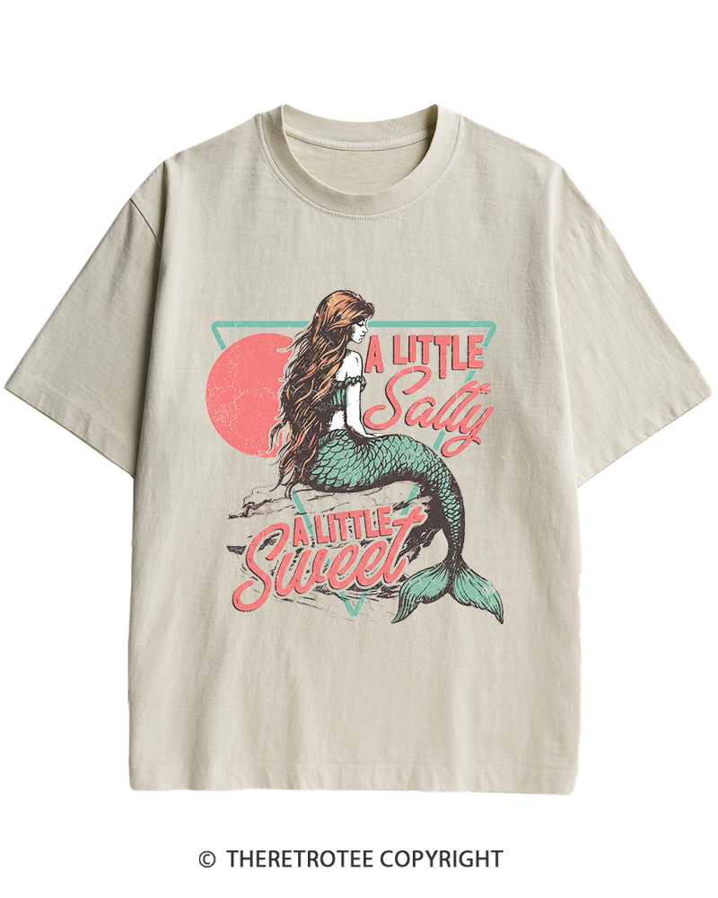 TheRetroTee A Little Salty a Little Sweet Heavy Cotton T-Shirt