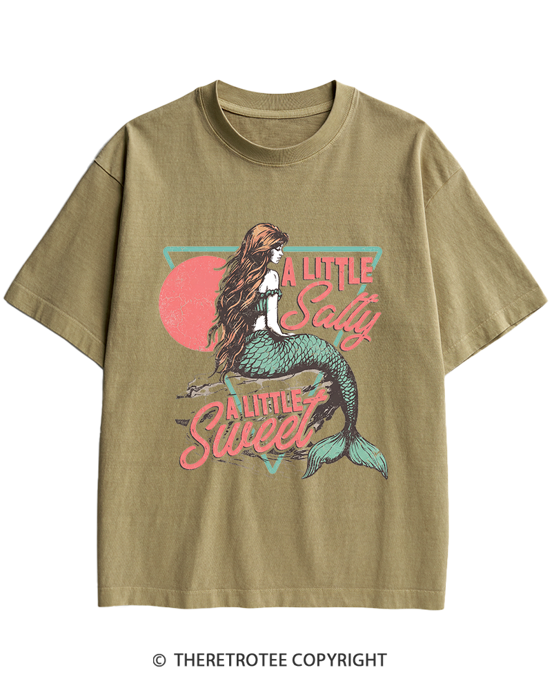 TheRetroTee A Little Salty a Little Sweet Heavy Cotton T-Shirt