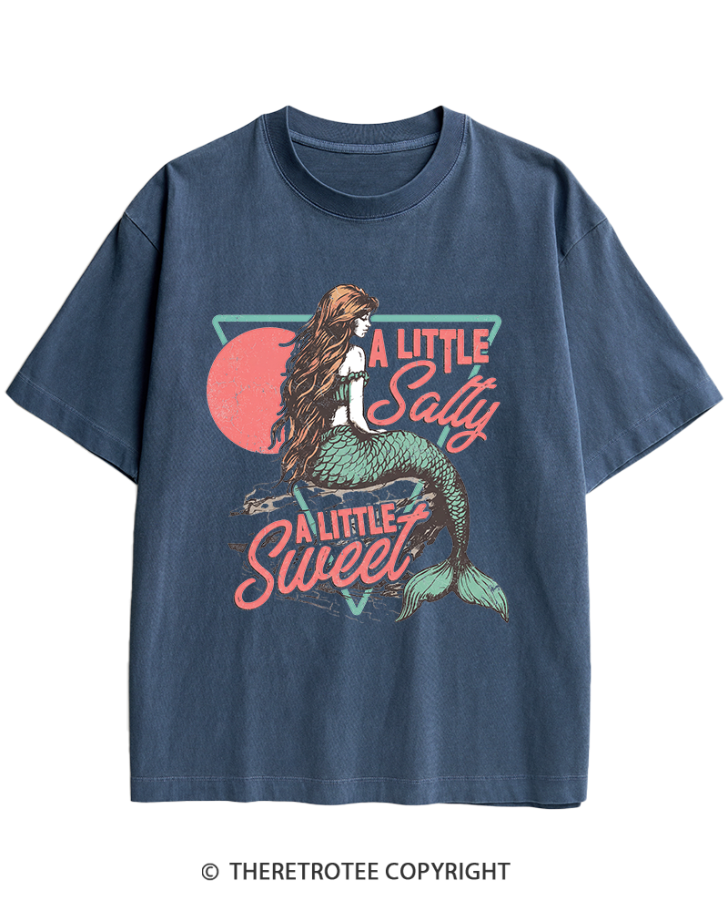 TheRetroTee A Little Salty a Little Sweet Heavy Cotton T-Shirt