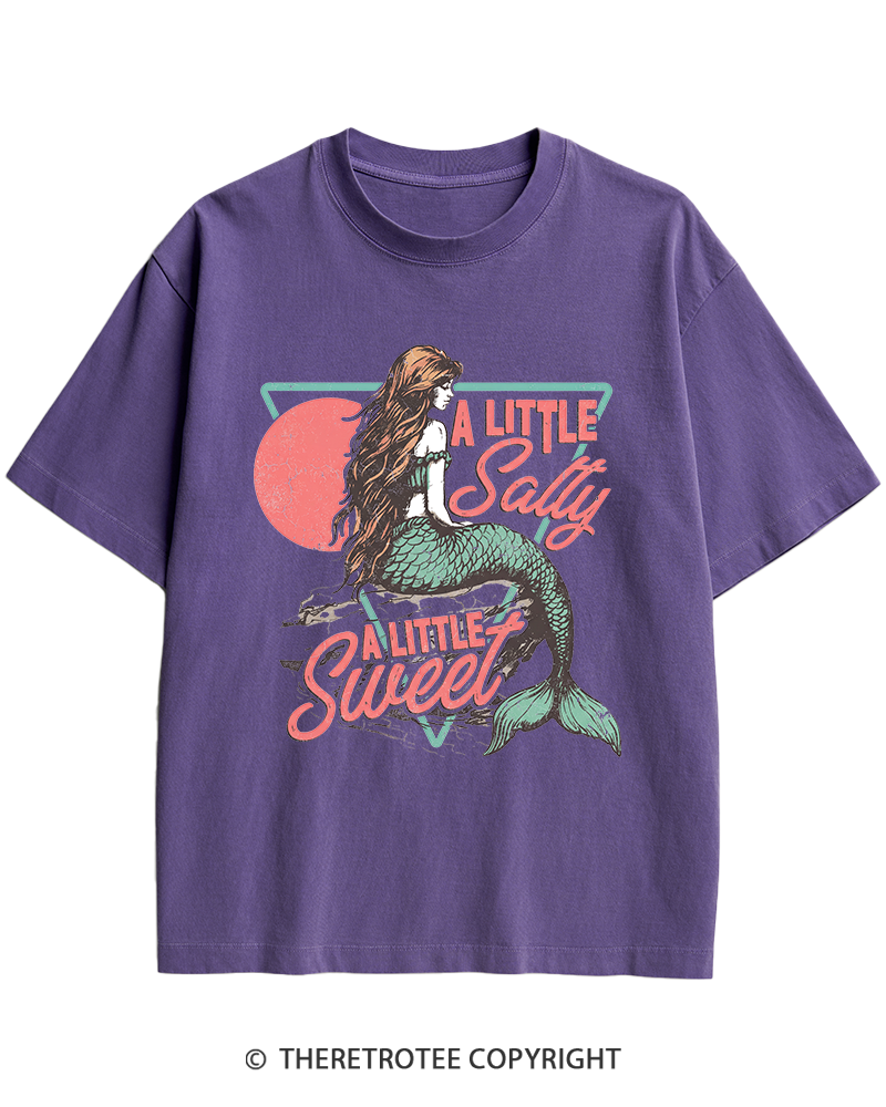 TheRetroTee A Little Salty a Little Sweet Heavy Cotton T-Shirt