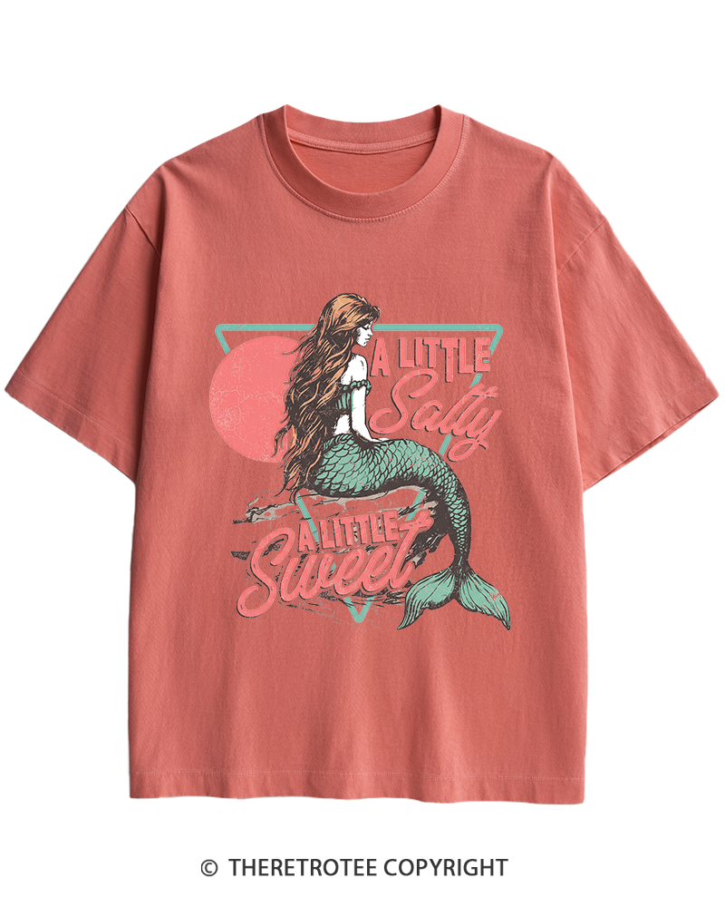 TheRetroTee A Little Salty a Little Sweet Heavy Cotton T-Shirt