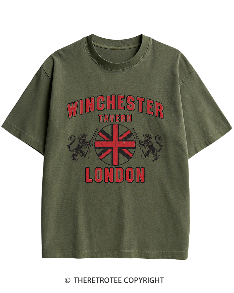 TheRetroTee Winchester Tavern 2000s Heavy Cotton T-Shirt
