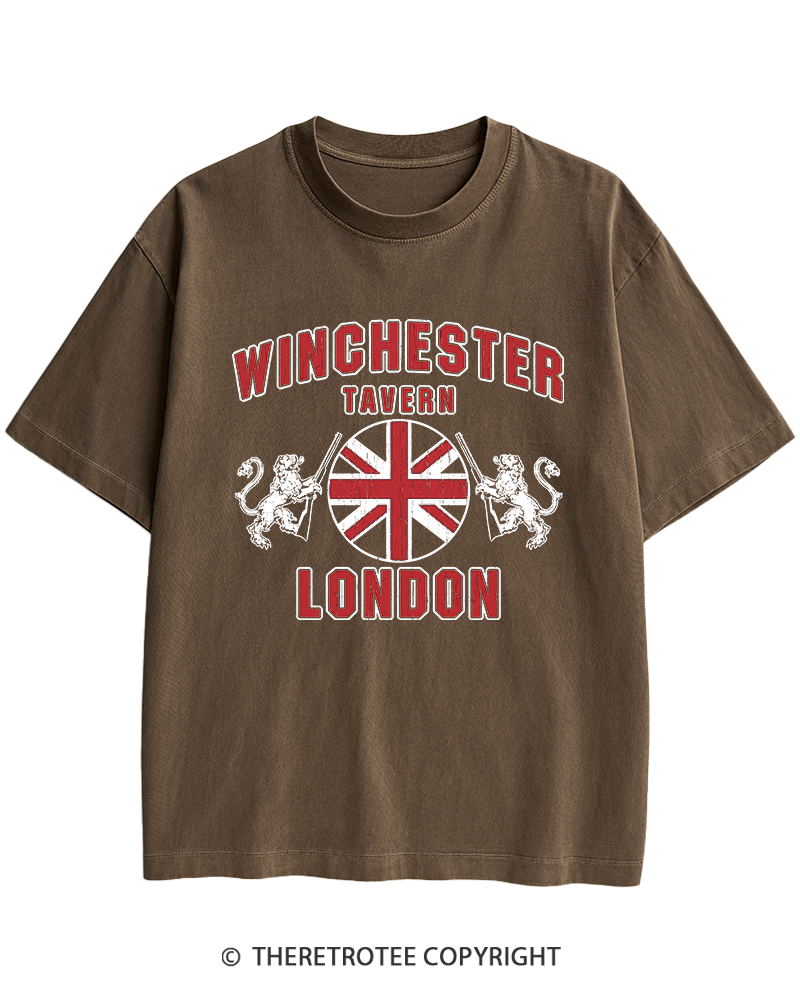 TheRetroTee Winchester Tavern 2000s Heavy Cotton T-Shirt