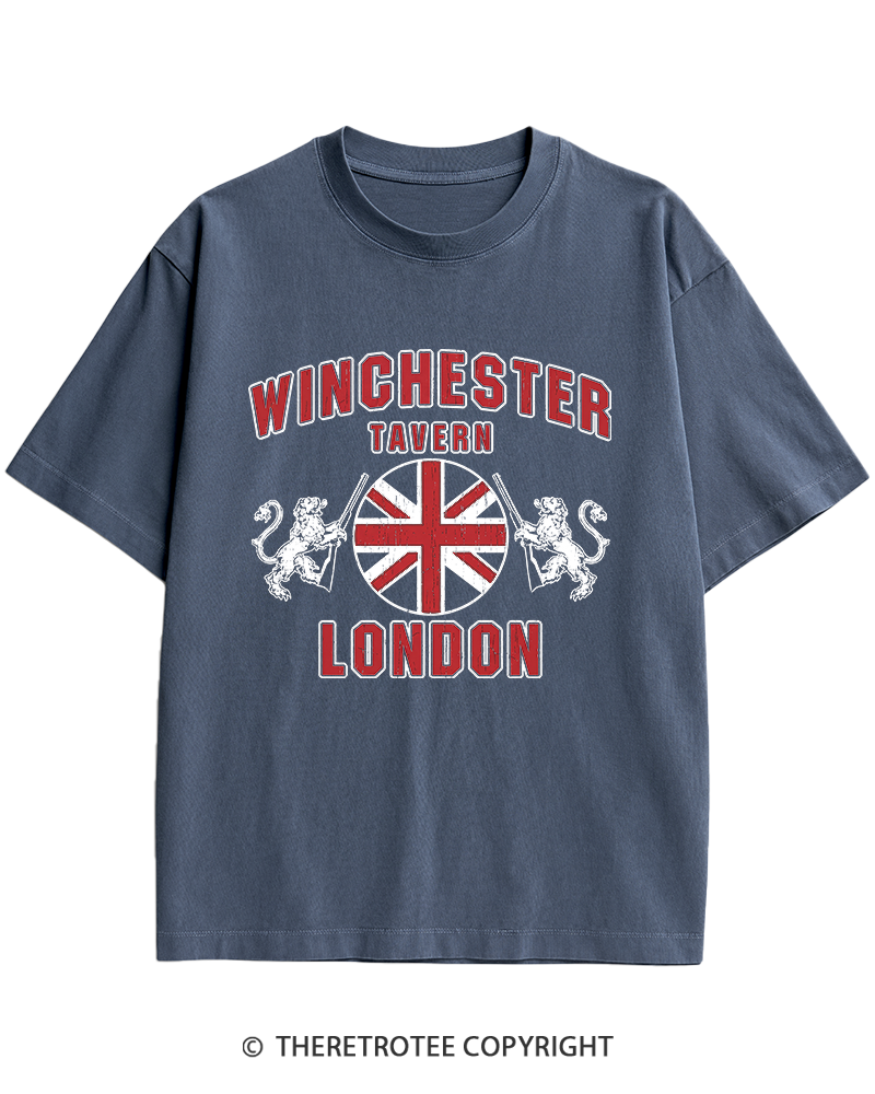 TheRetroTee Winchester Tavern 2000s Heavy Cotton T-Shirt