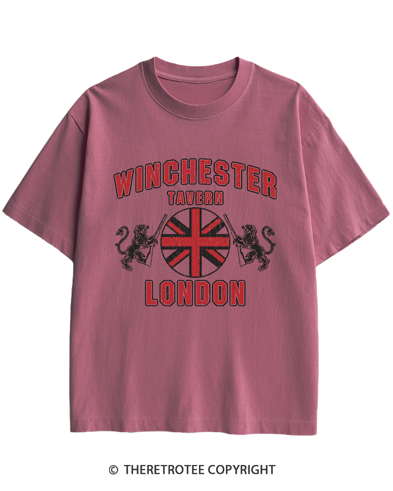 TheRetroTee Winchester Tavern 2000s Heavy Cotton T-Shirt
