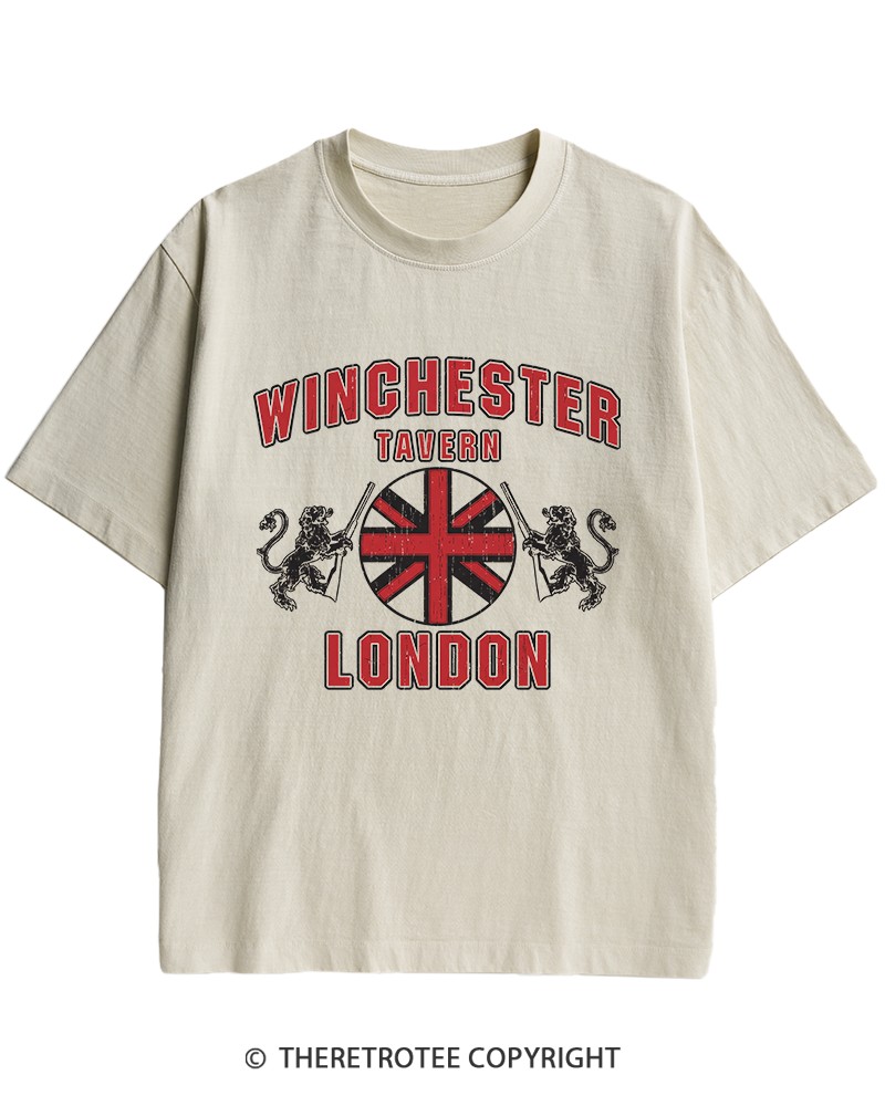 TheRetroTee Winchester Tavern 2000s Heavy Cotton T-Shirt