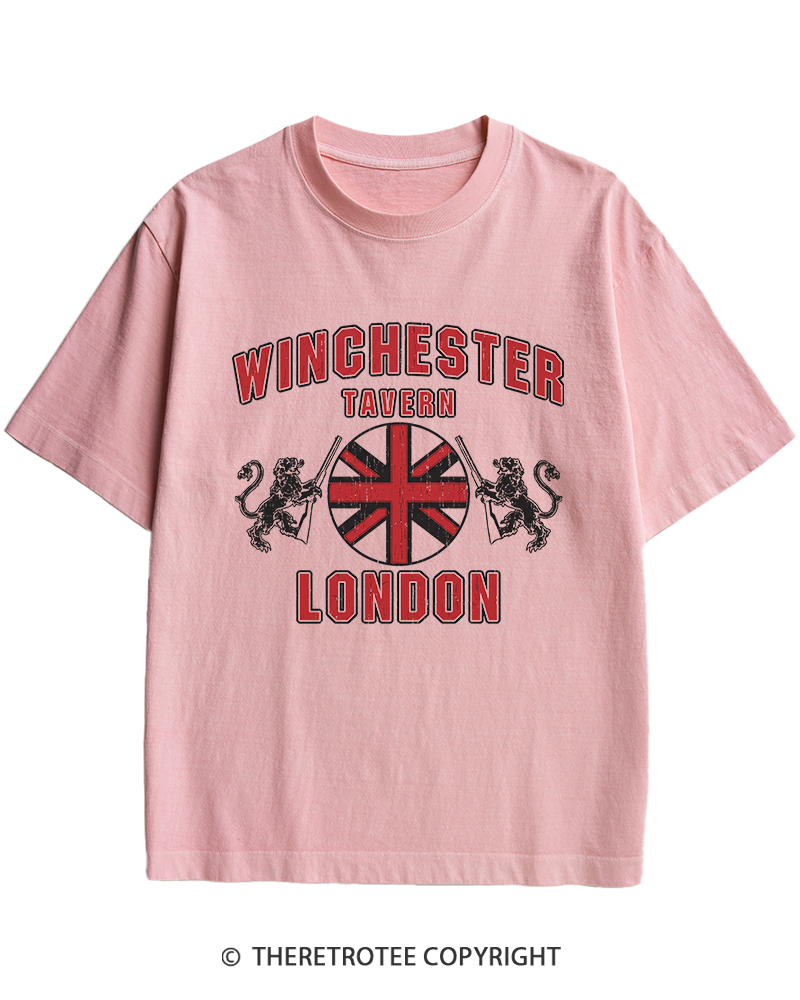 TheRetroTee Winchester Tavern 2000s Heavy Cotton T-Shirt