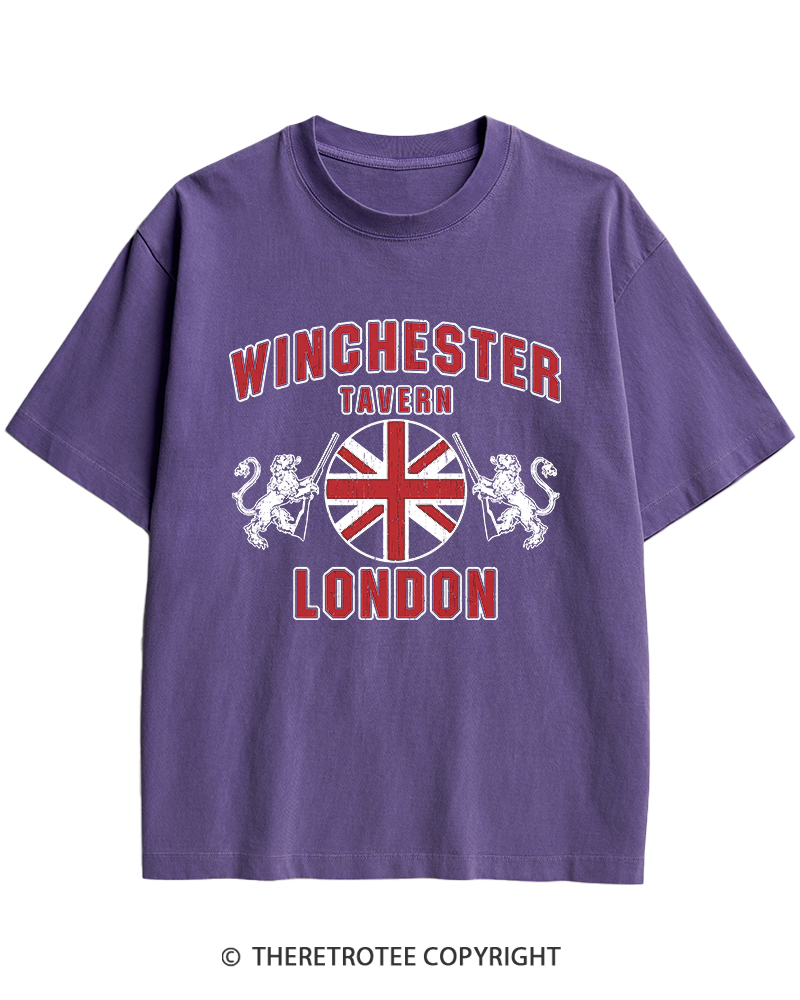 TheRetroTee Winchester Tavern 2000s Heavy Cotton T-Shirt