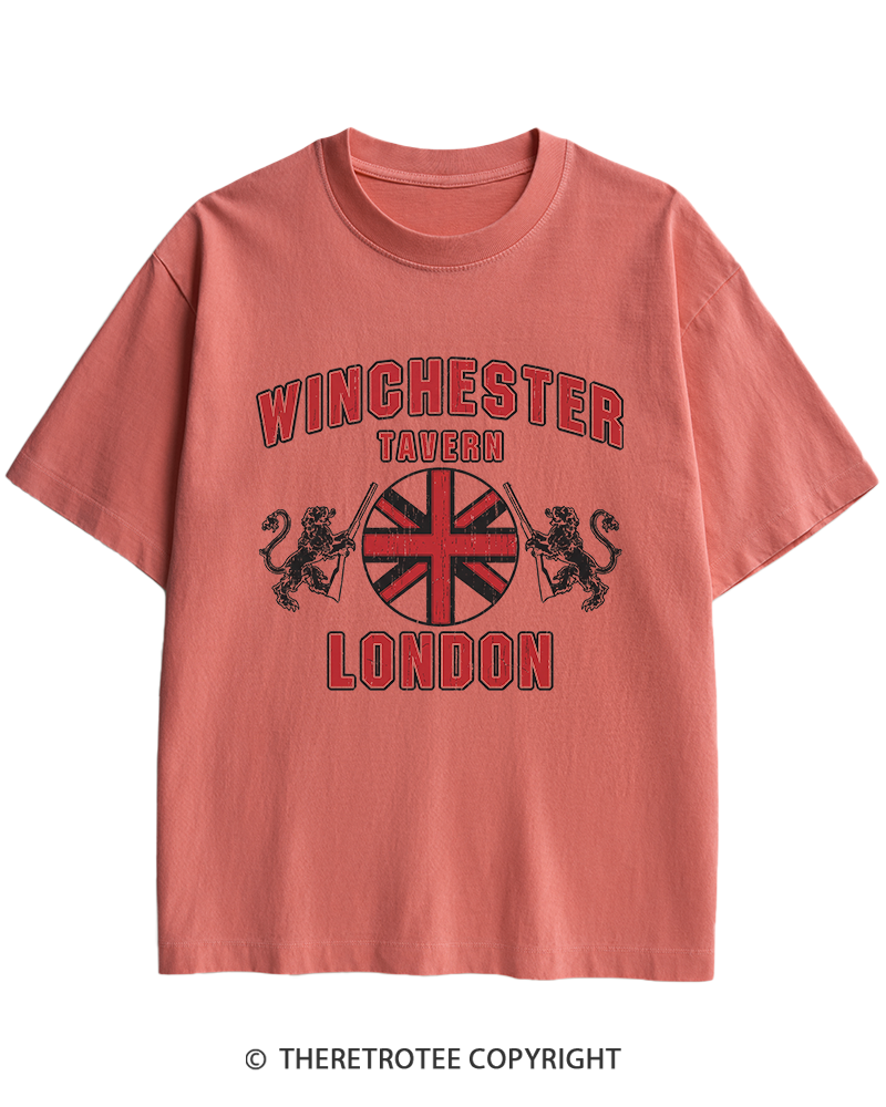TheRetroTee Winchester Tavern 2000s Heavy Cotton T-Shirt