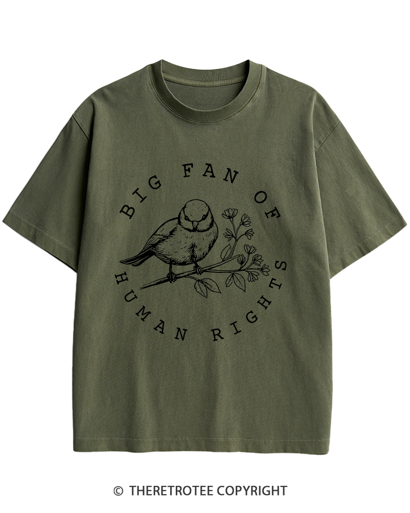 TheRetroTee Big fan of human rights Heavy Cotton T-Shirt