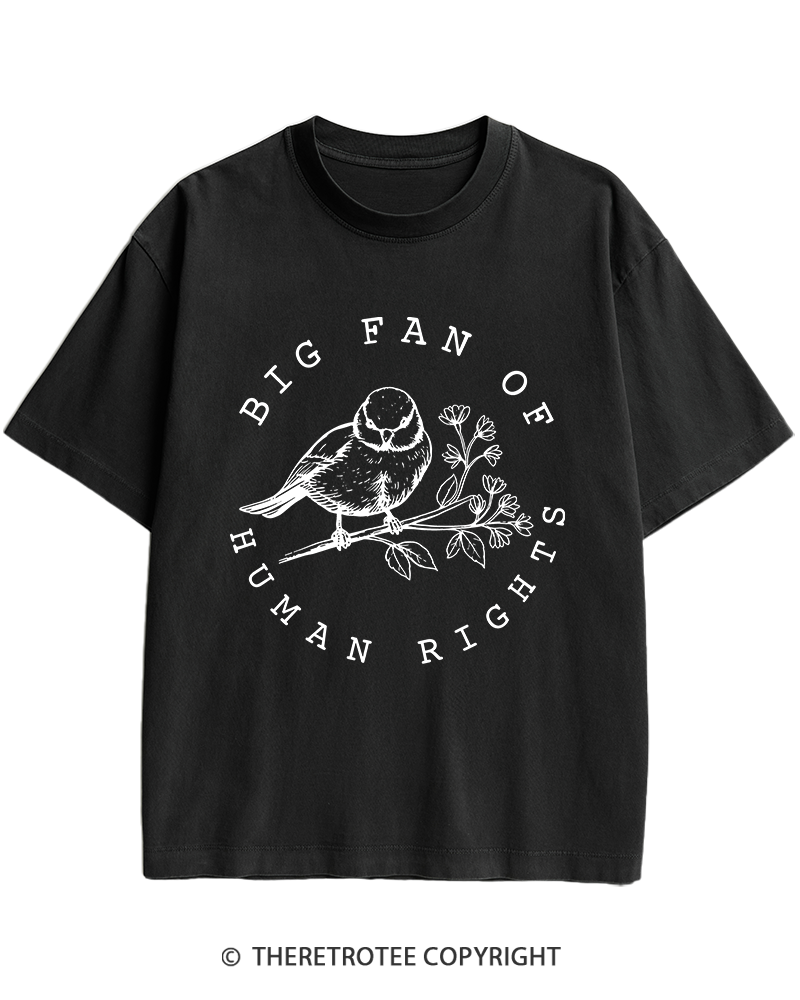 TheRetroTee Big fan of human rights Heavy Cotton T-Shirt