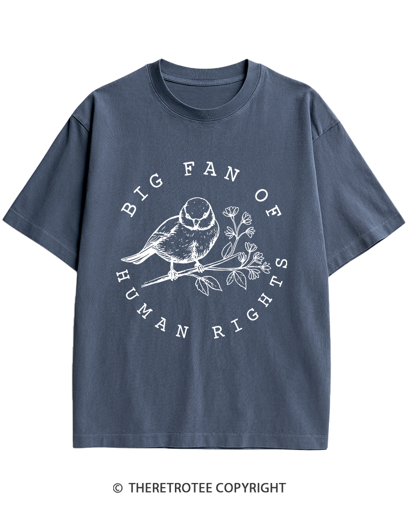 TheRetroTee Big fan of human rights Heavy Cotton T-Shirt