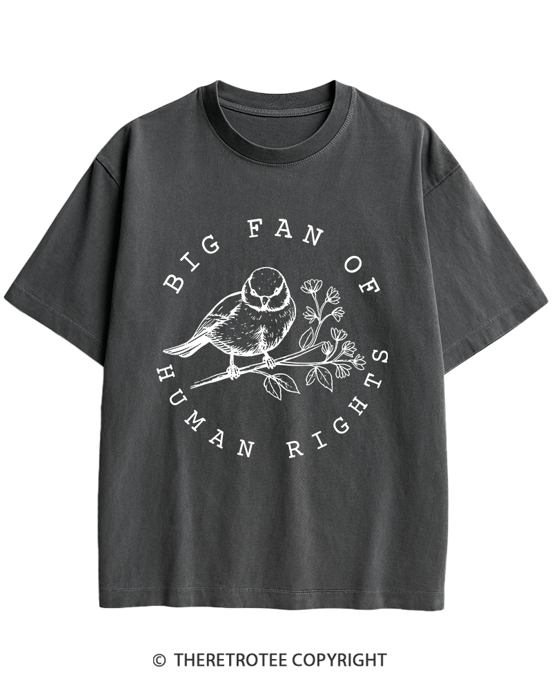 TheRetroTee Big fan of human rights Heavy Cotton T-Shirt