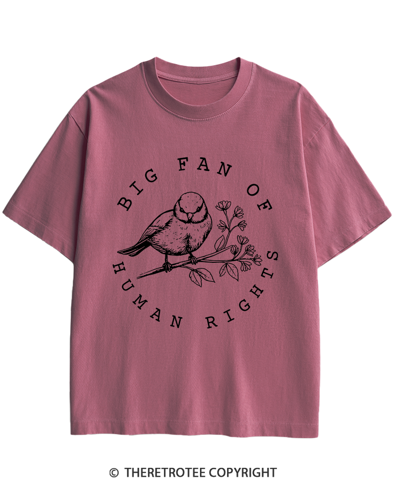 TheRetroTee Big fan of human rights Heavy Cotton T-Shirt