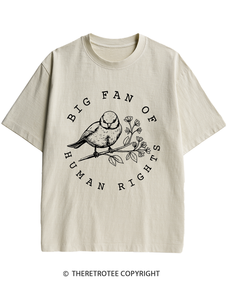 TheRetroTee Big fan of human rights Heavy Cotton T-Shirt