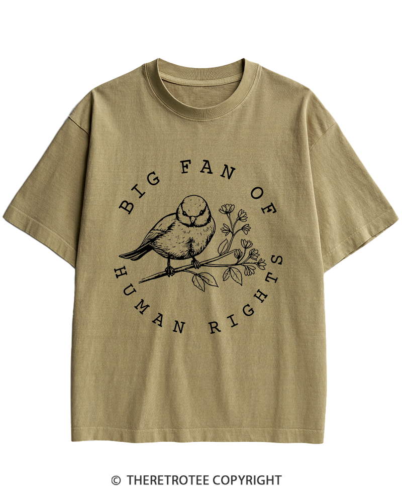 TheRetroTee Big fan of human rights Heavy Cotton T-Shirt