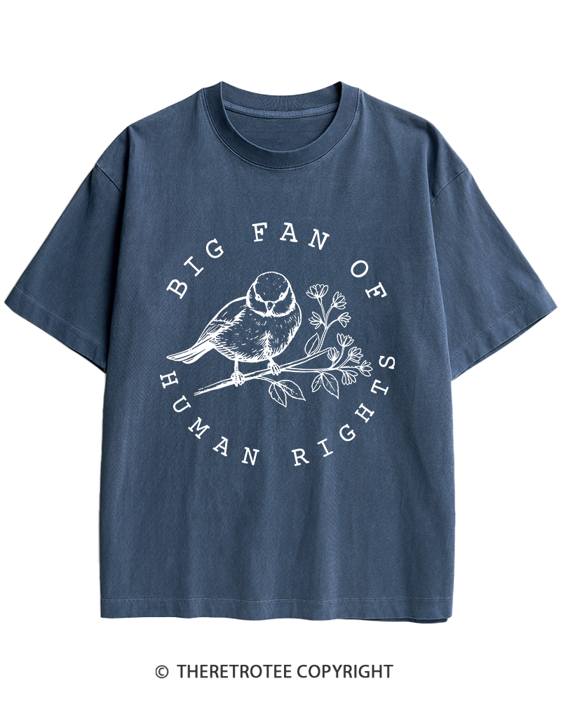 TheRetroTee Big fan of human rights Heavy Cotton T-Shirt