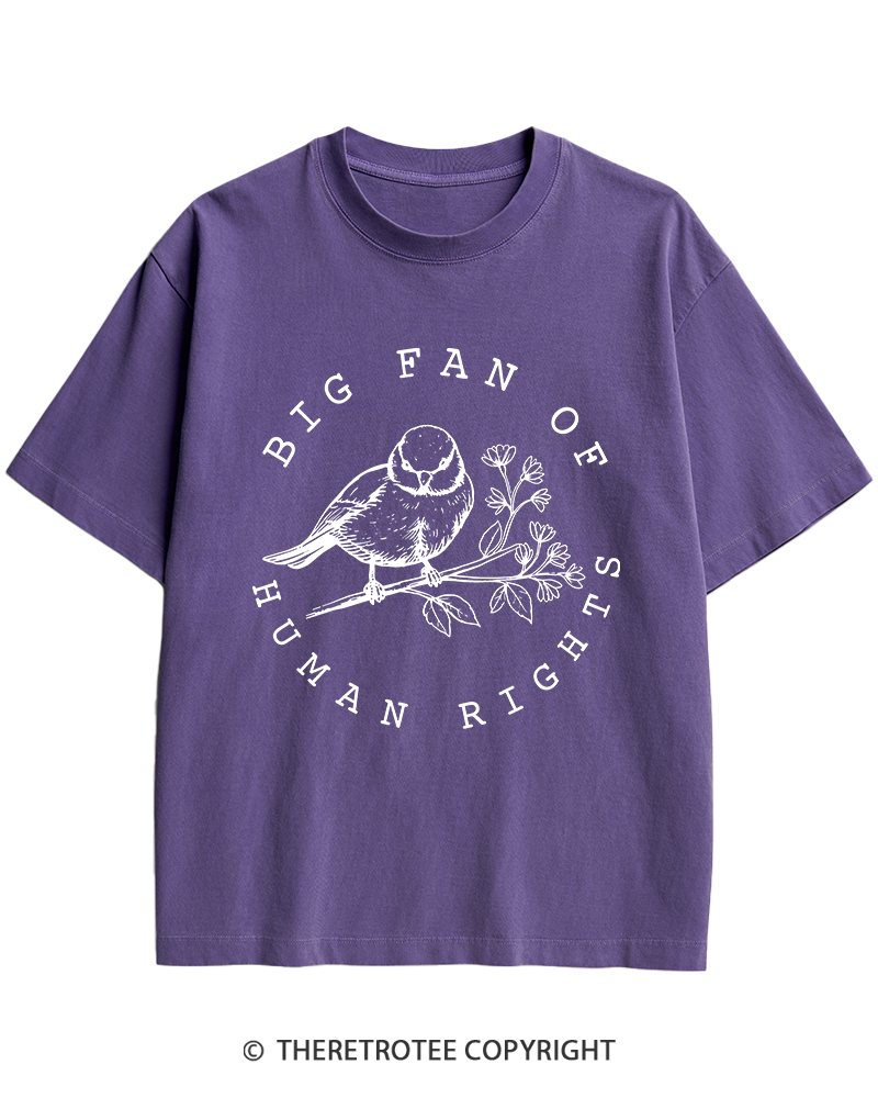 TheRetroTee Big fan of human rights Heavy Cotton T-Shirt