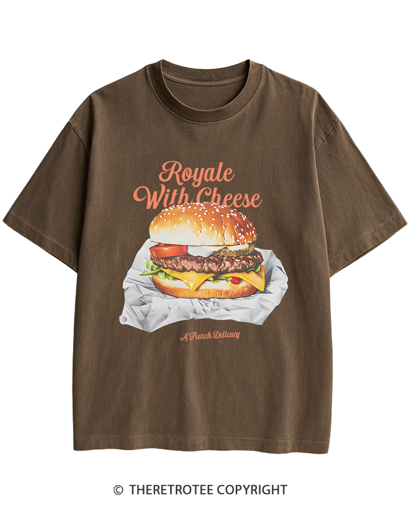 TheRetroTee Royale with Cheese 1990s Heavy Cotton T-Shirt