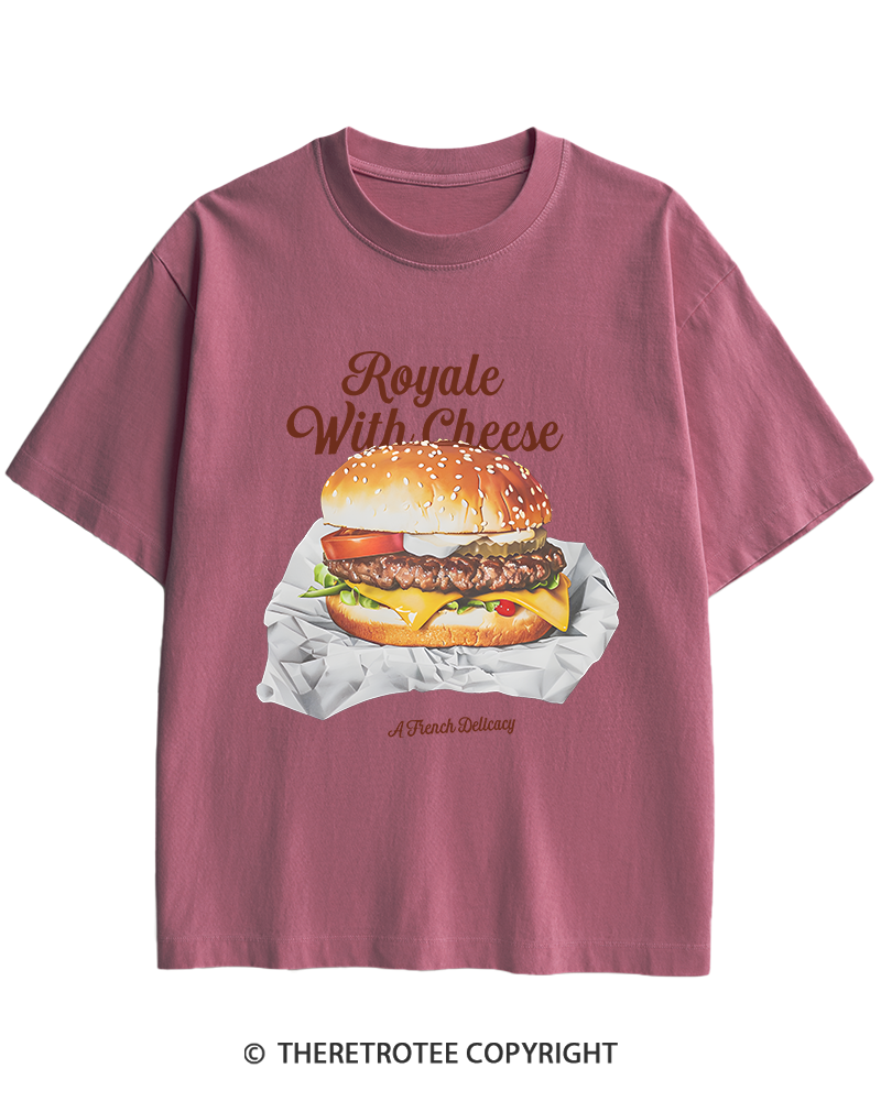 TheRetroTee Royale with Cheese 1990s Heavy Cotton T-Shirt