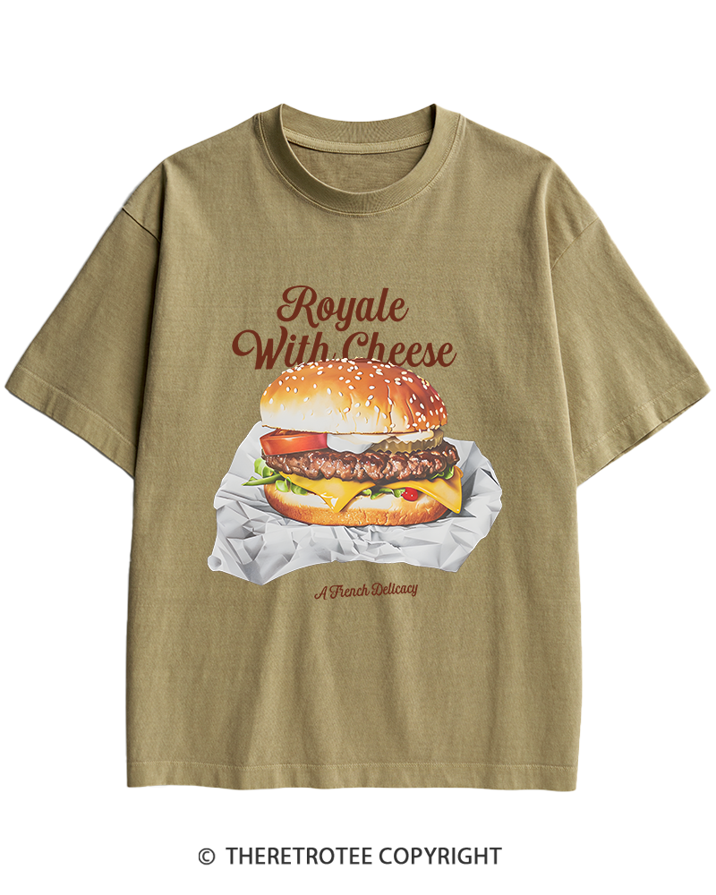 TheRetroTee Royale with Cheese 1990s Heavy Cotton T-Shirt