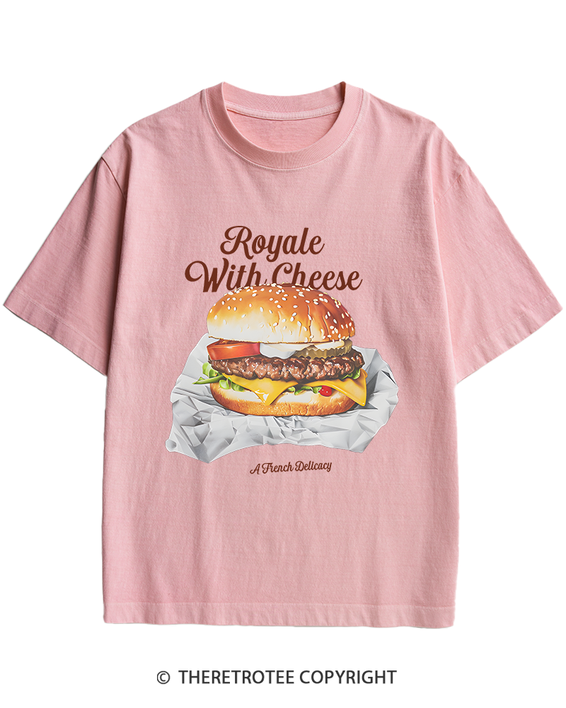 TheRetroTee Royale with Cheese 1990s Heavy Cotton T-Shirt