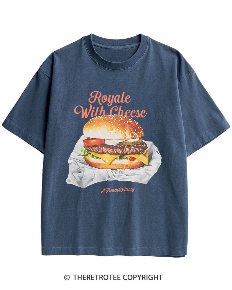 TheRetroTee Royale with Cheese 1990s Heavy Cotton T-Shirt