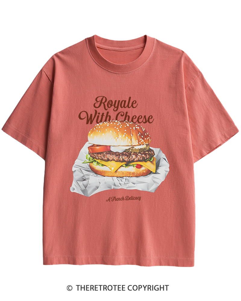 TheRetroTee Royale with Cheese 1990s Heavy Cotton T-Shirt