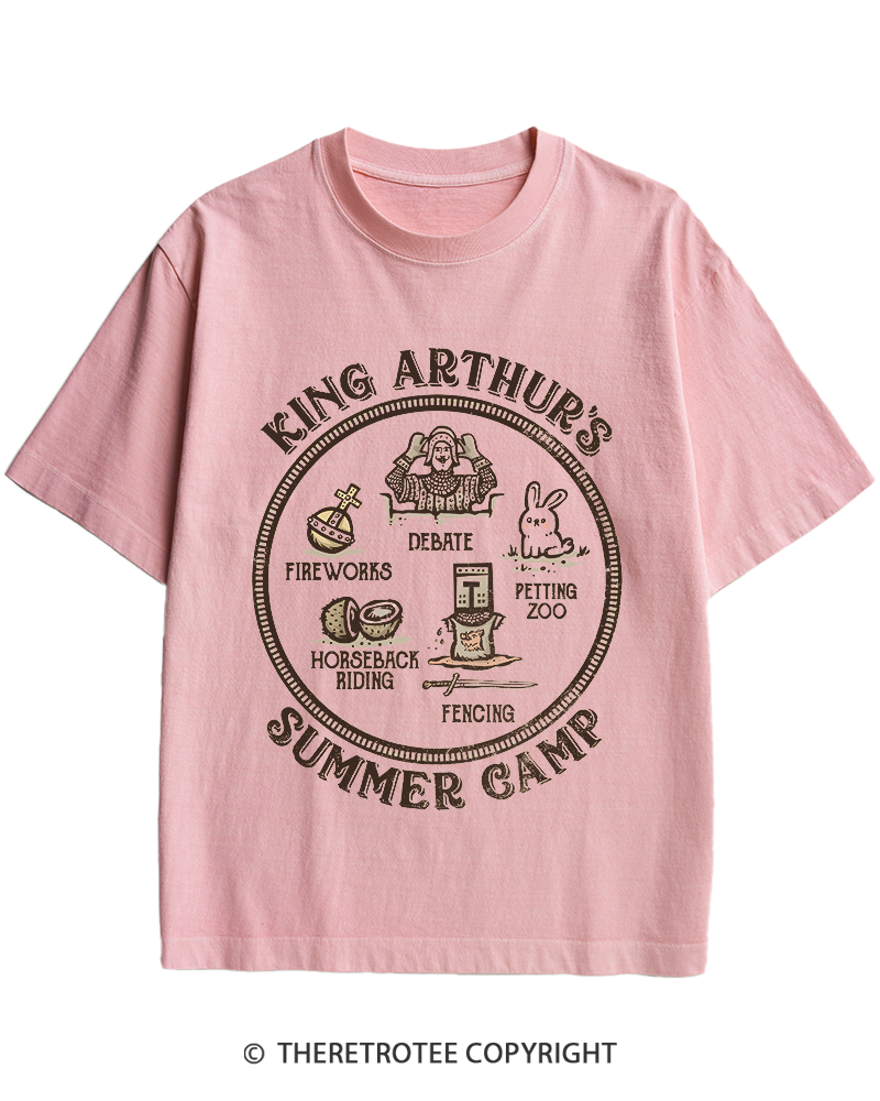 TheRetroTee King Arthur's Summer Camp 1970s Heavy Cotton T-Shirt