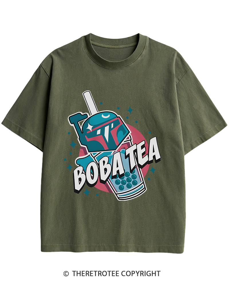 TheRetroTee Boba Tea 1980s Heavy Cotton T-Shirt