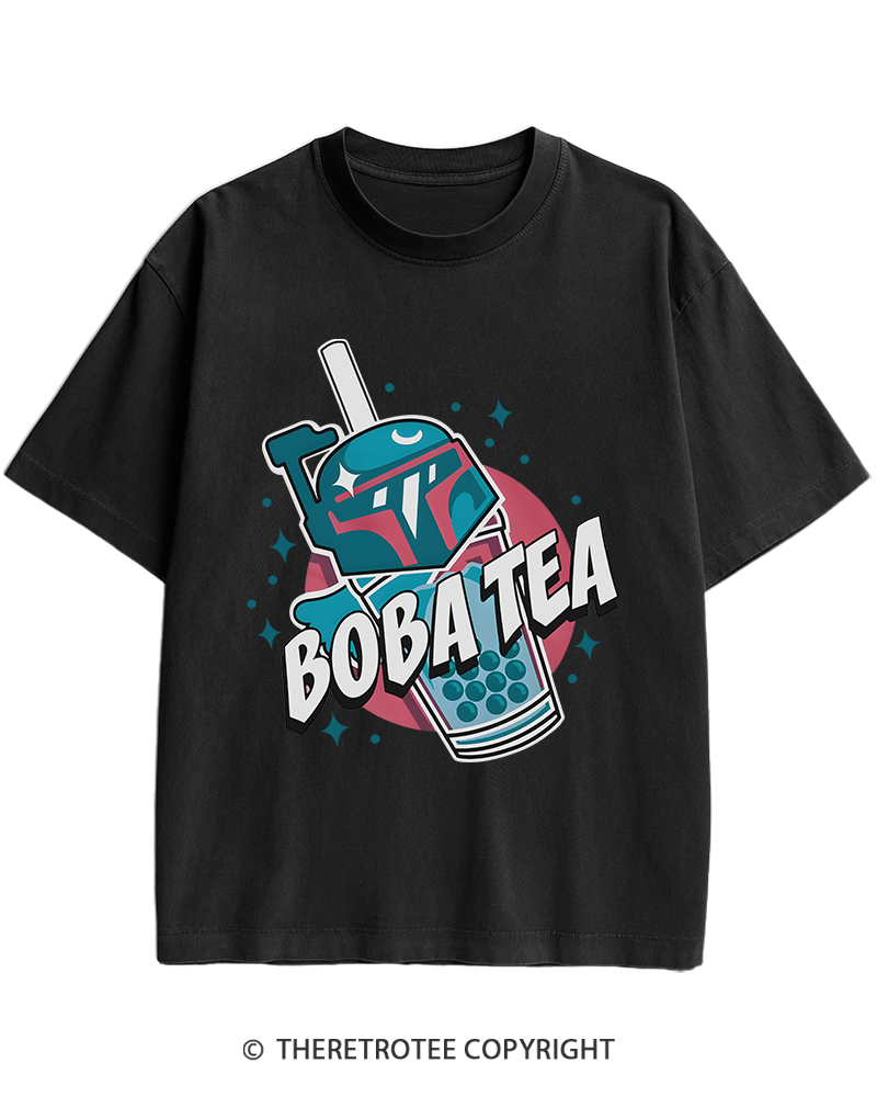 TheRetroTee Boba Tea 1980s Heavy Cotton T-Shirt