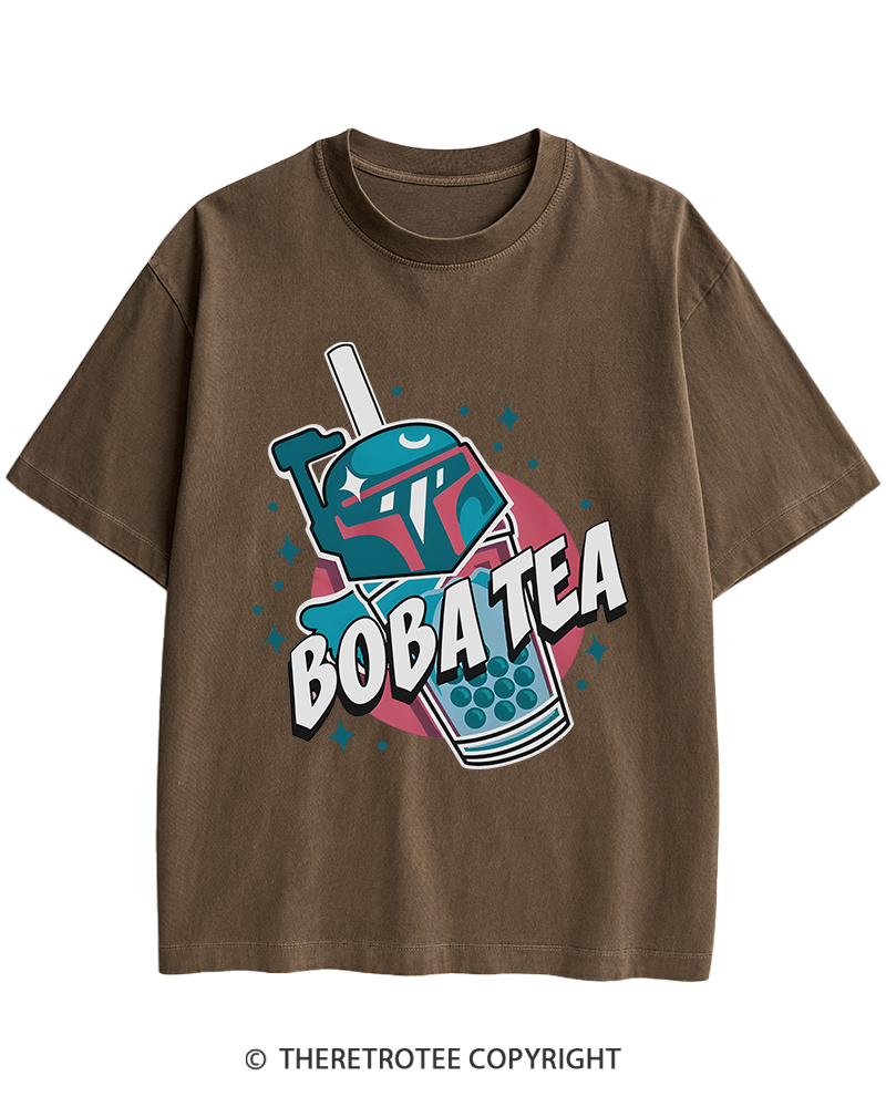 TheRetroTee Boba Tea 1980s Heavy Cotton T-Shirt