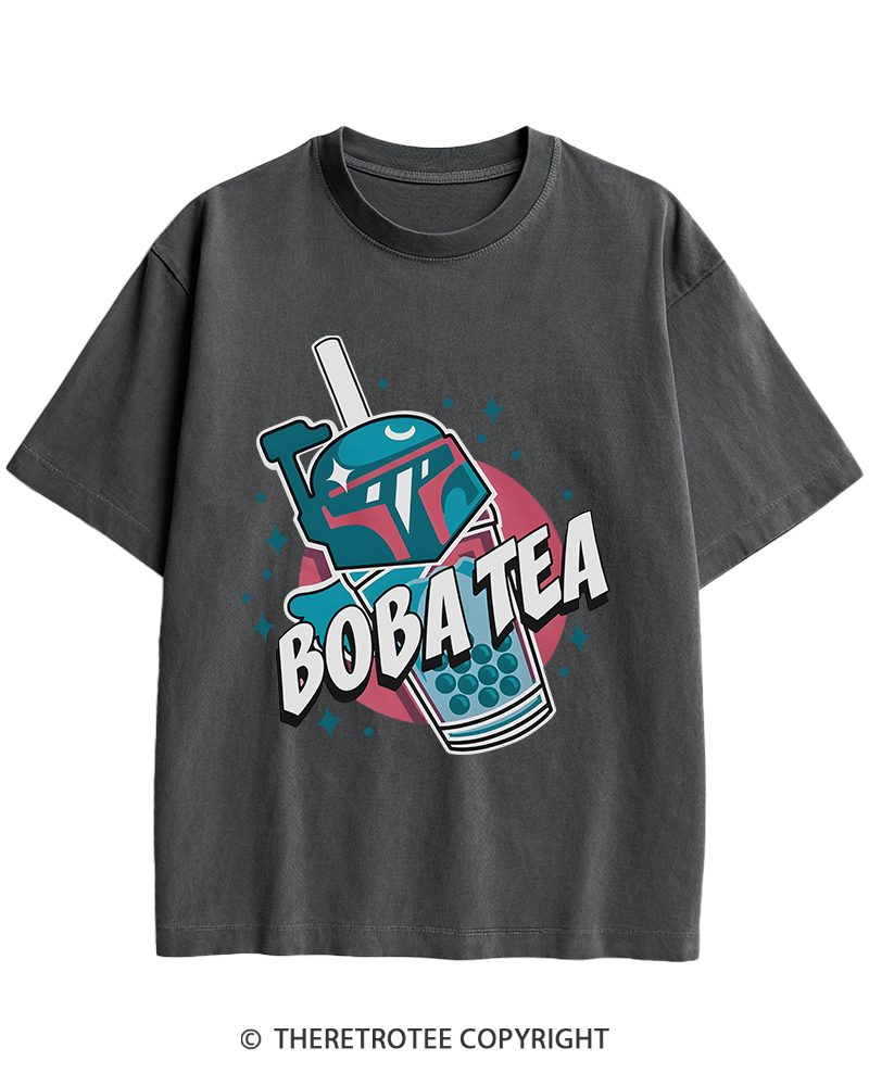 TheRetroTee Boba Tea 1980s Heavy Cotton T-Shirt