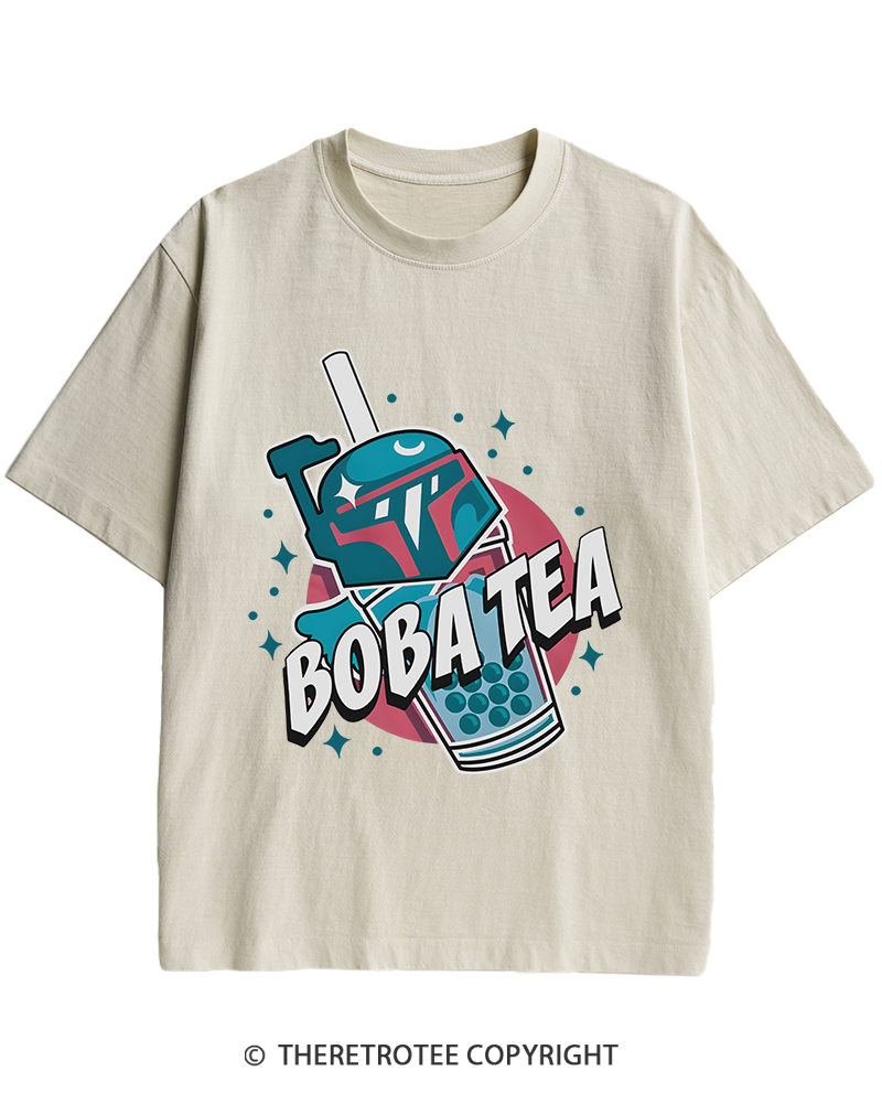 TheRetroTee Boba Tea 1980s Heavy Cotton T-Shirt