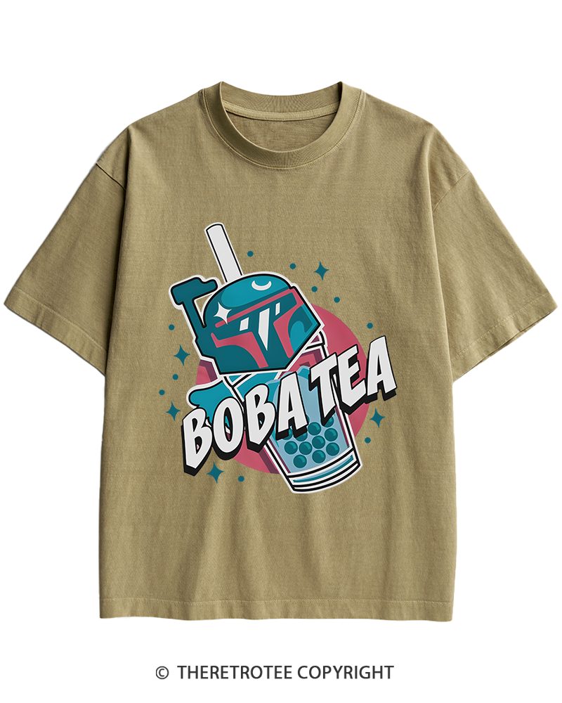 TheRetroTee Boba Tea 1980s Heavy Cotton T-Shirt