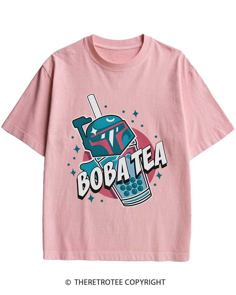 TheRetroTee Boba Tea 1980s Heavy Cotton T-Shirt