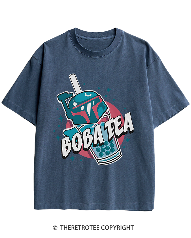 TheRetroTee Boba Tea 1980s Heavy Cotton T-Shirt