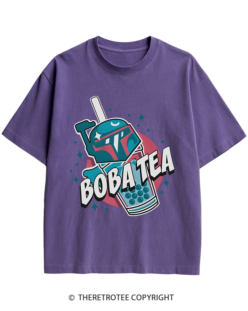 TheRetroTee Boba Tea 1980s Heavy Cotton T-Shirt