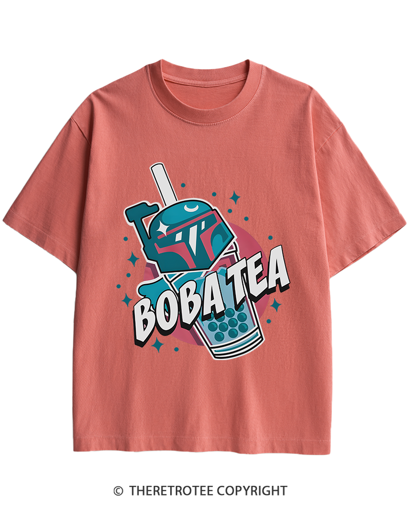 TheRetroTee Boba Tea 1980s Heavy Cotton T-Shirt