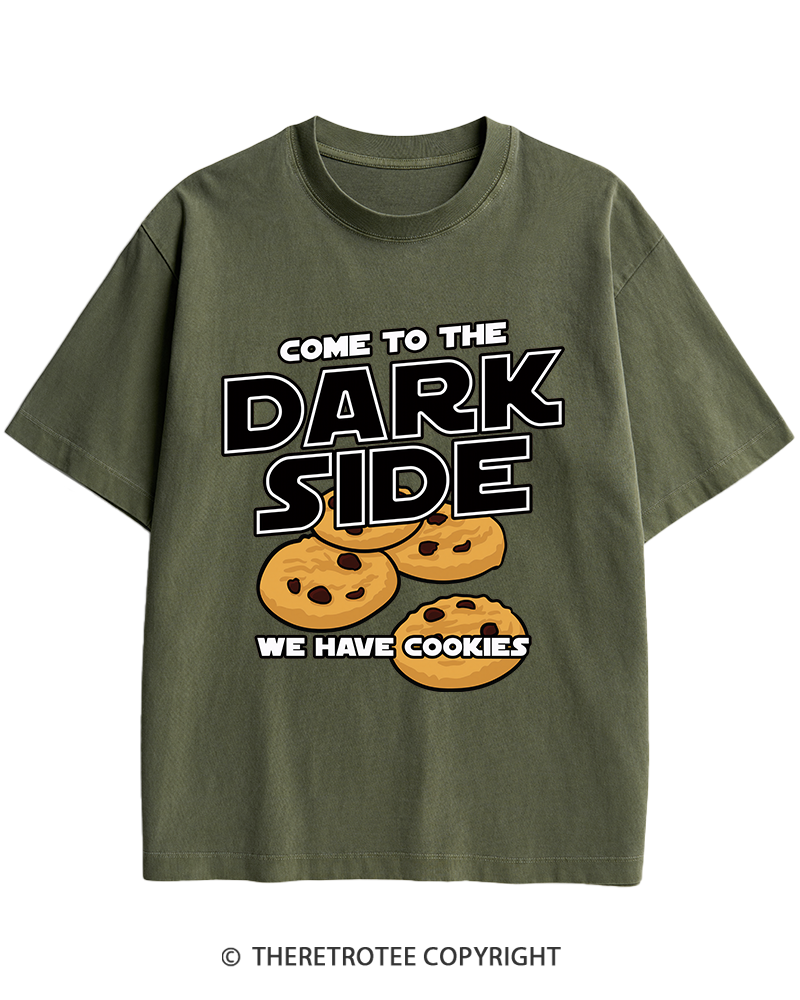 TheRetroTee Come to the Dark Side 1980s Heavy Cotton T-Shirt