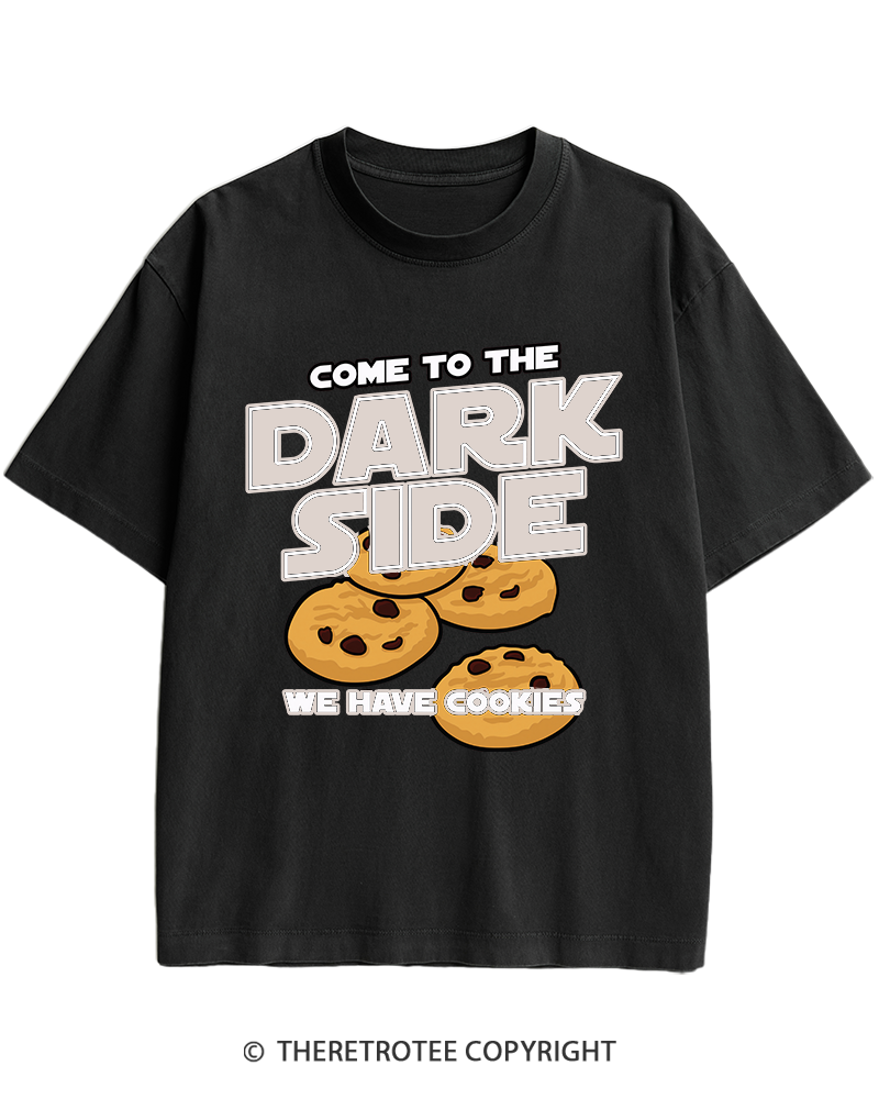 TheRetroTee Come to the Dark Side 1980s Heavy Cotton T-Shirt
