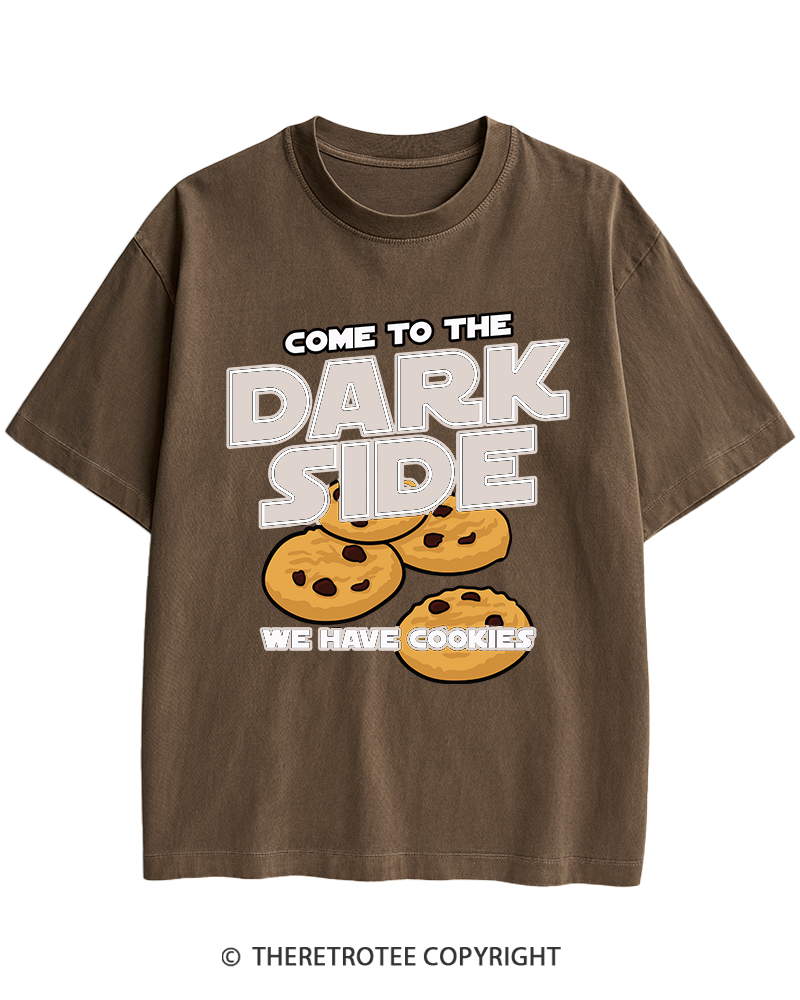 TheRetroTee Come to the Dark Side 1980s Heavy Cotton T-Shirt