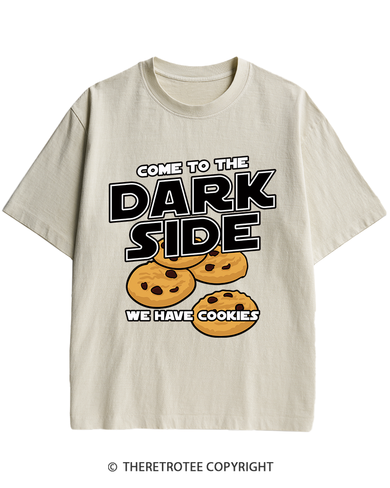 TheRetroTee Come to the Dark Side 1980s Heavy Cotton T-Shirt