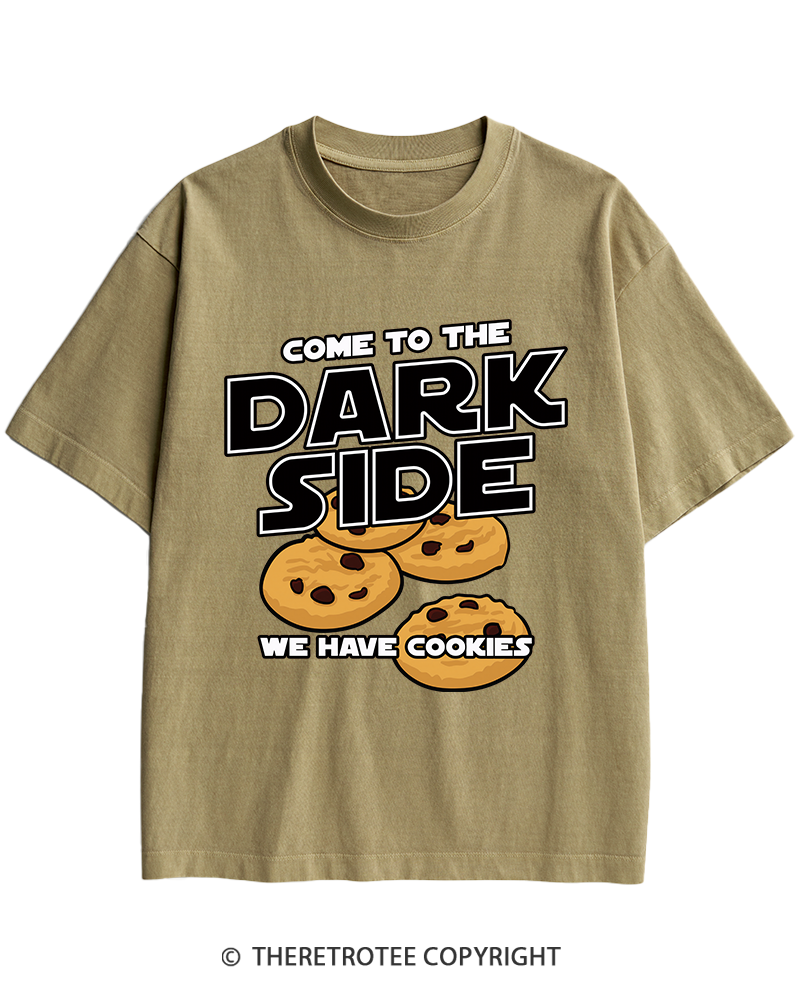 TheRetroTee Come to the Dark Side 1980s Heavy Cotton T-Shirt
