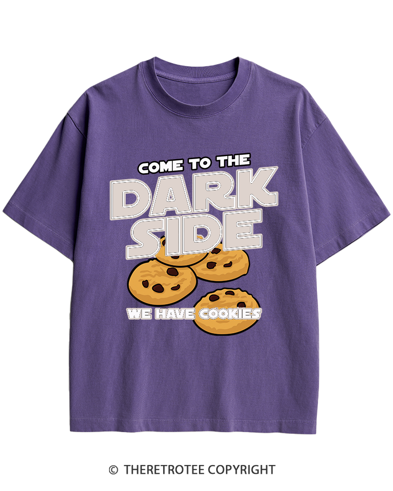 TheRetroTee Come to the Dark Side 1980s Heavy Cotton T-Shirt